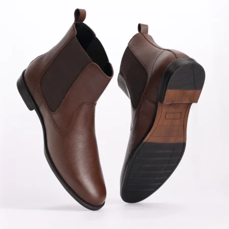 SHUNOX | Brown Leather Chelsea Boot