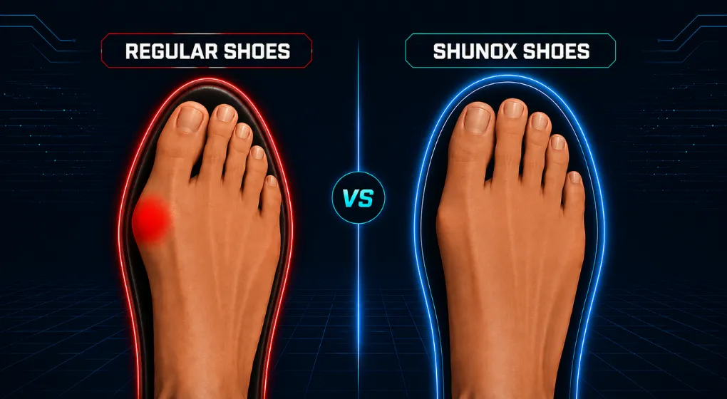 Regular vs Shunox shoe width